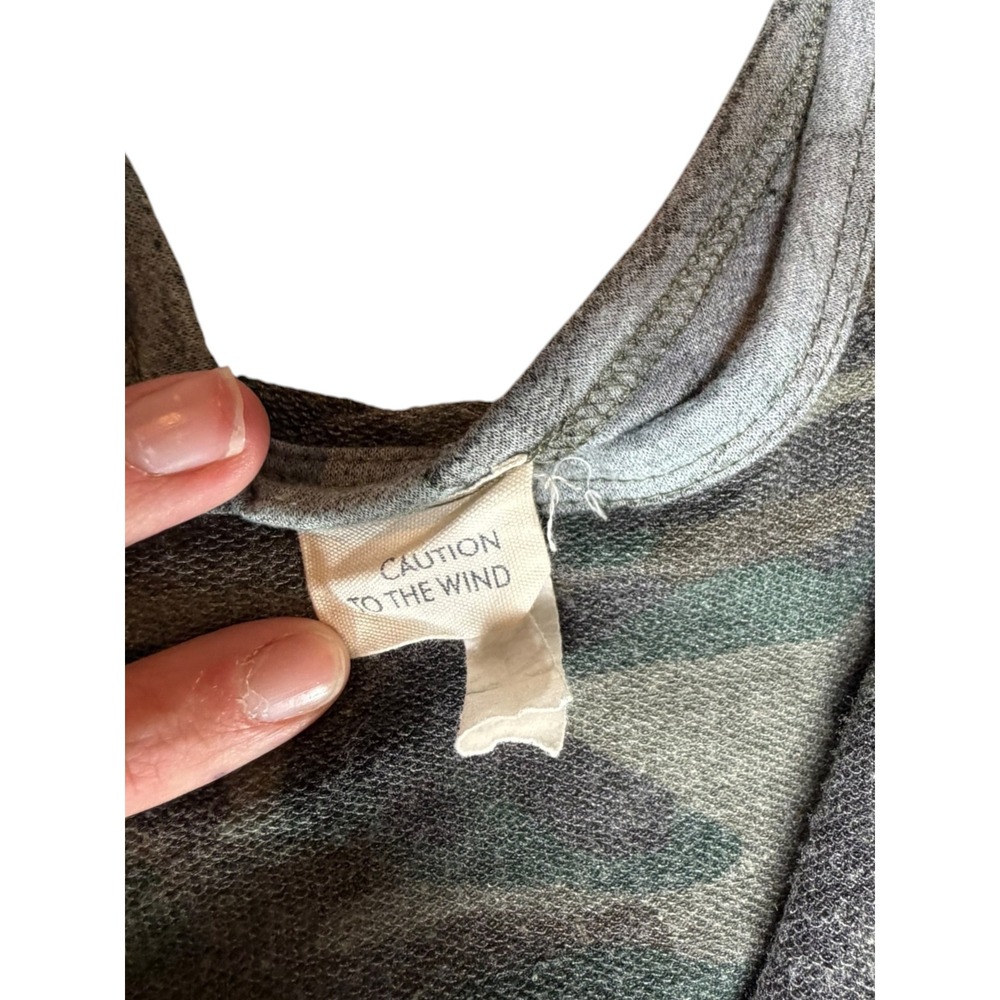 Caution To The Wind Jumpsuit Womens S Camo Green Excellent Sleeveless Jogger - Picture 3 of 7